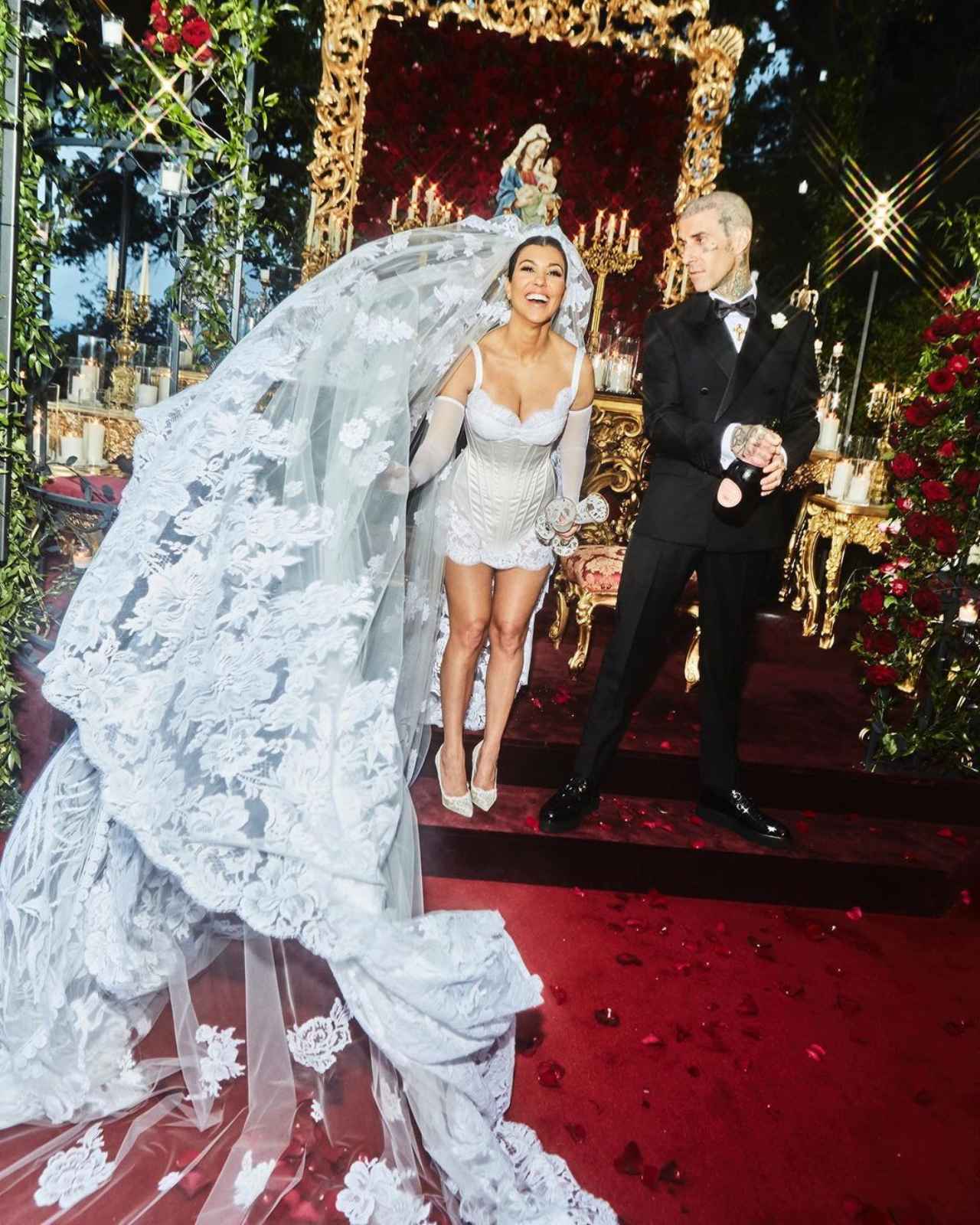 Kourtney Kardashian Travis Barker famosos casaron