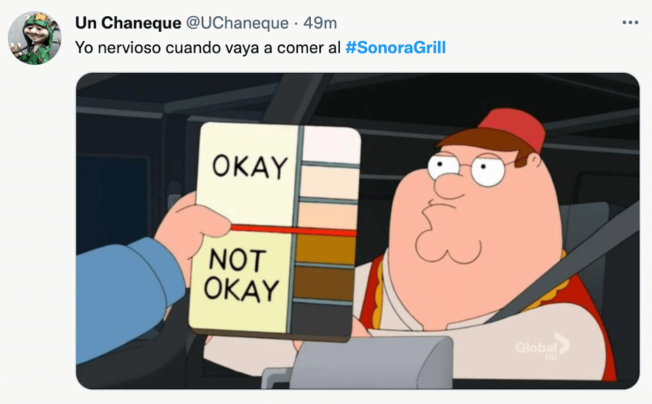 Sonora Grill en la entrada 