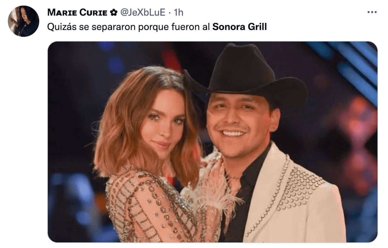 Sonora Grill separando parejas 