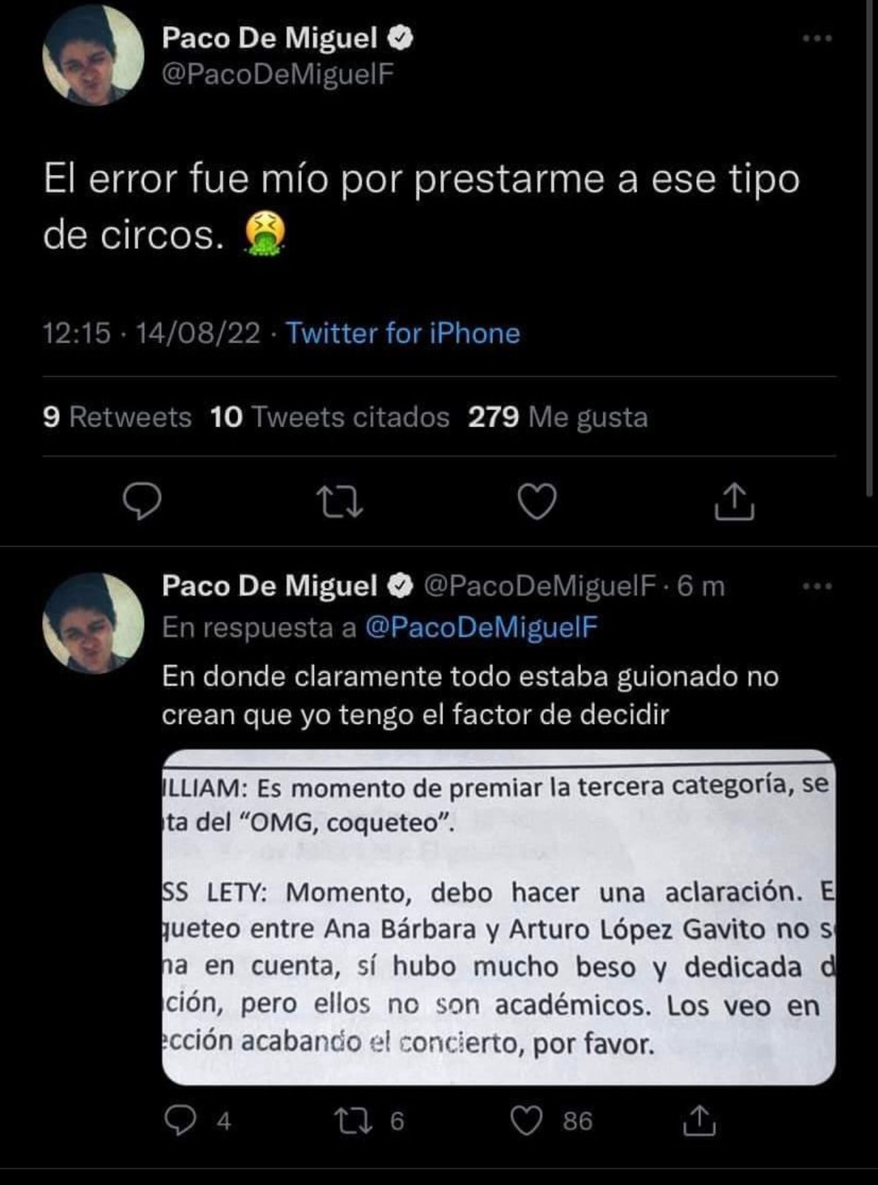 Paco de Miguel contra La Academia