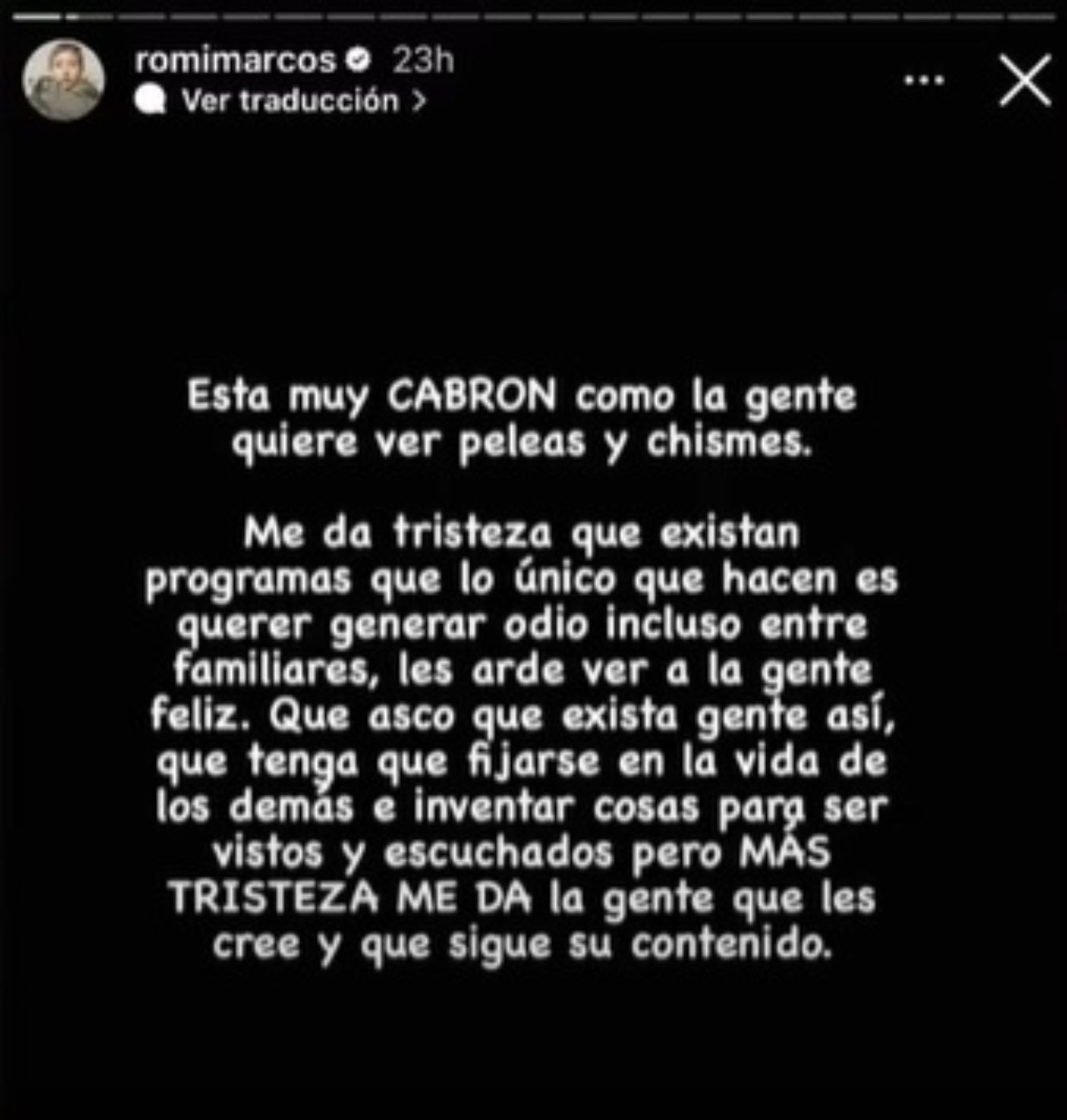 Romina Marcos contesta Niurka defiende mama
