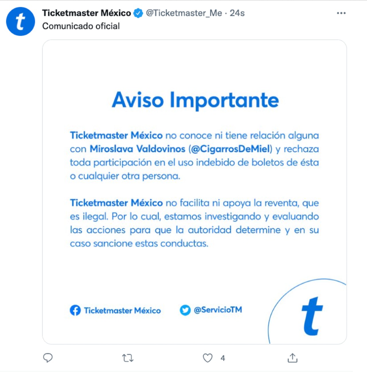 Ticketmaster Corona Capital entradas cigarros de miel