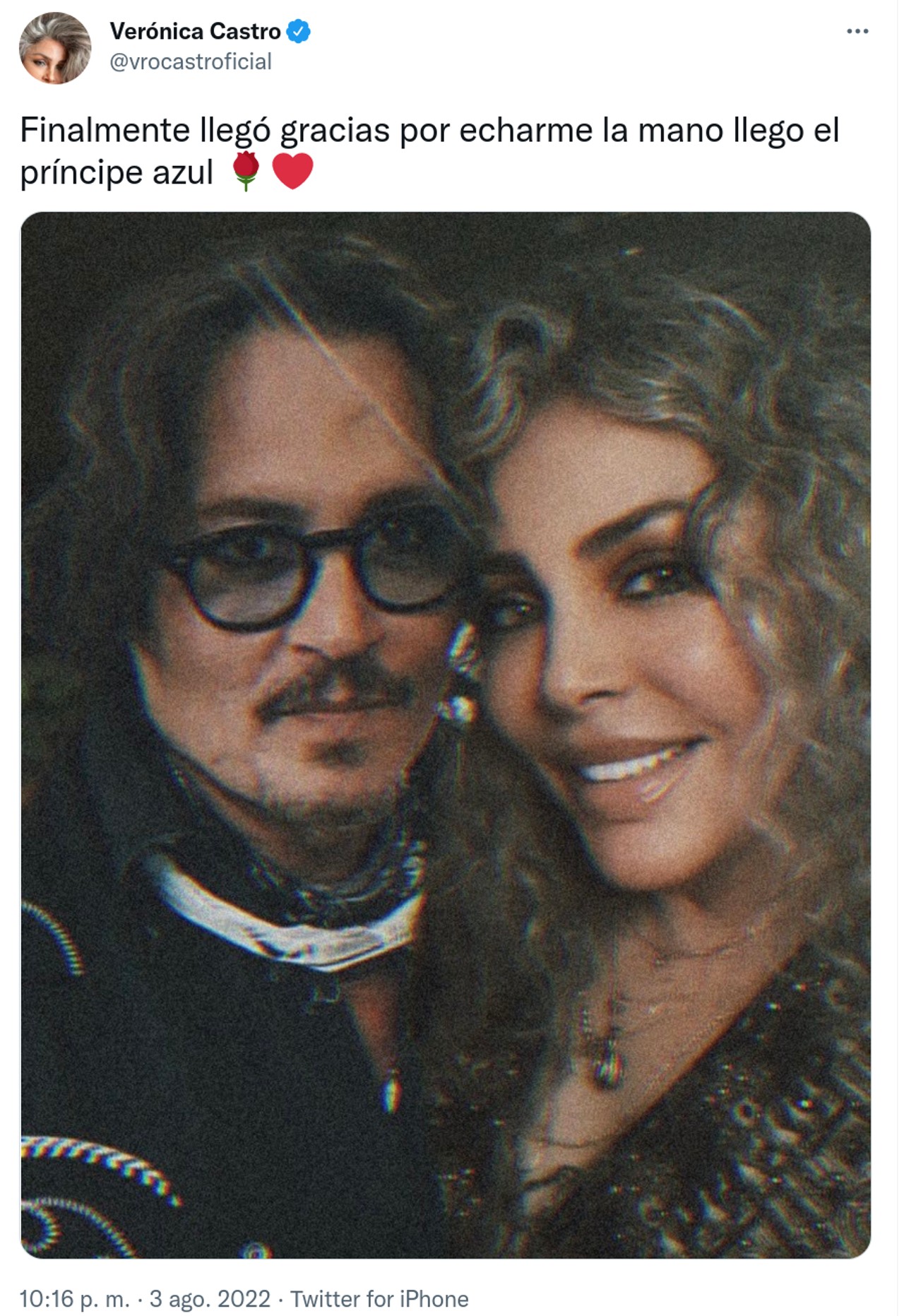 Verónica Castro foto Depp Johnny