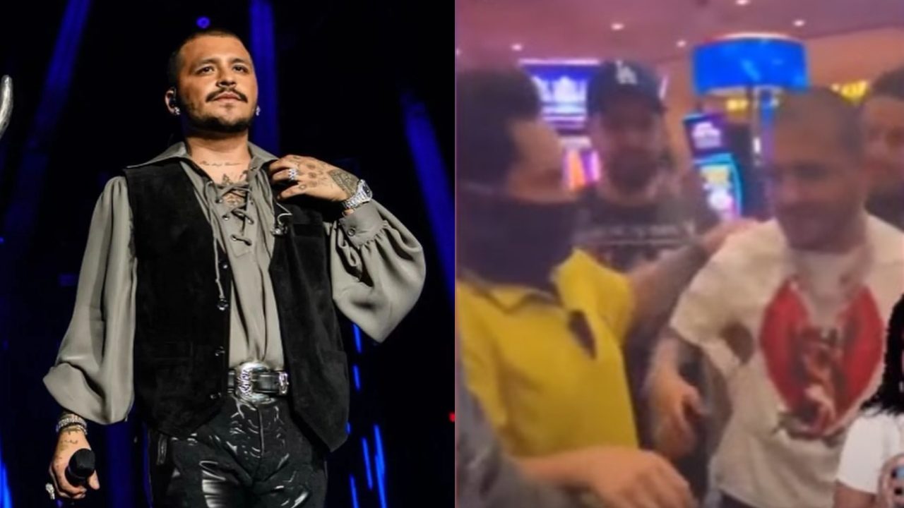 Christian Nodal borracho en Las Vegas
