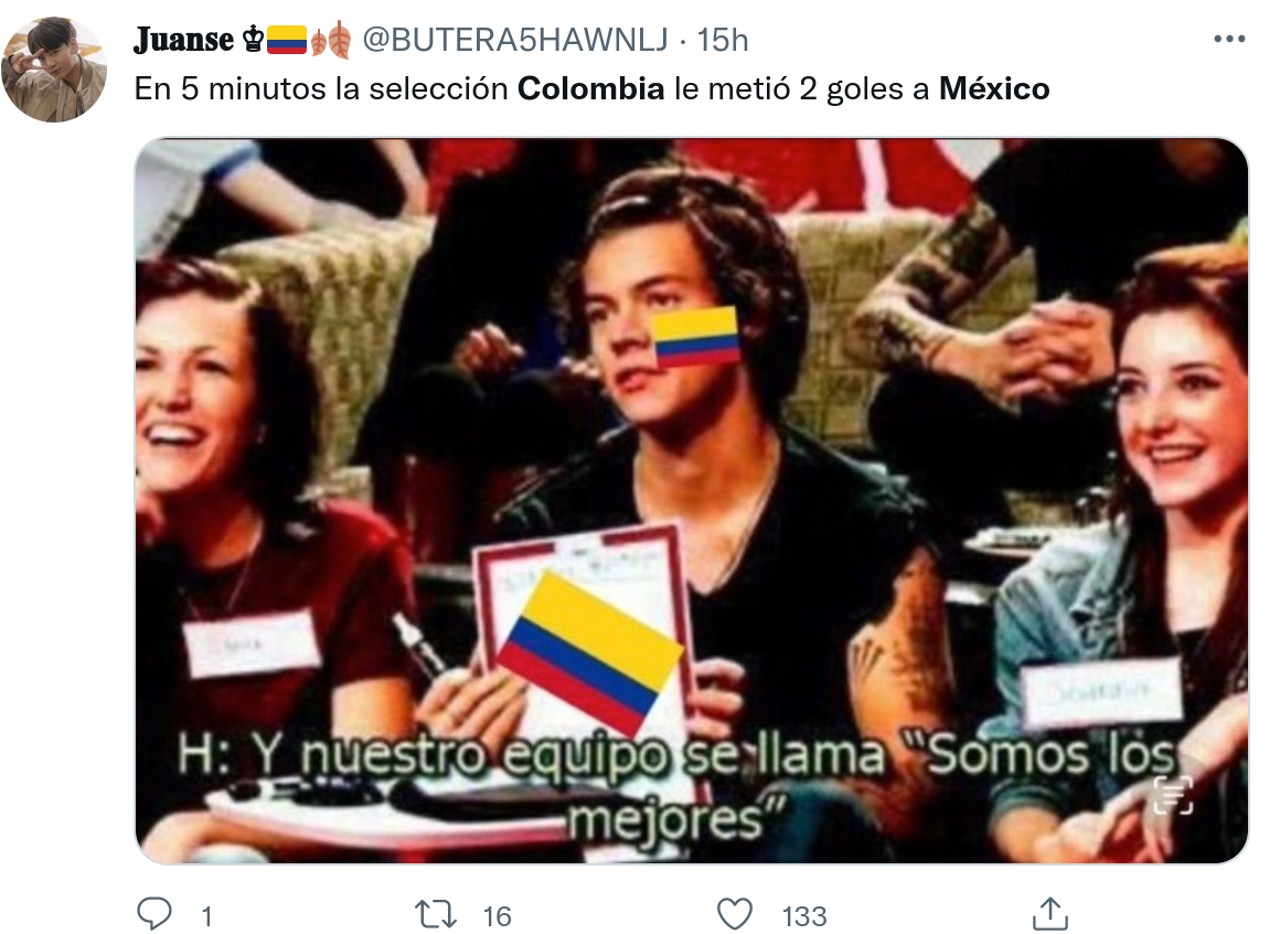 México Colombia memes juego futbol