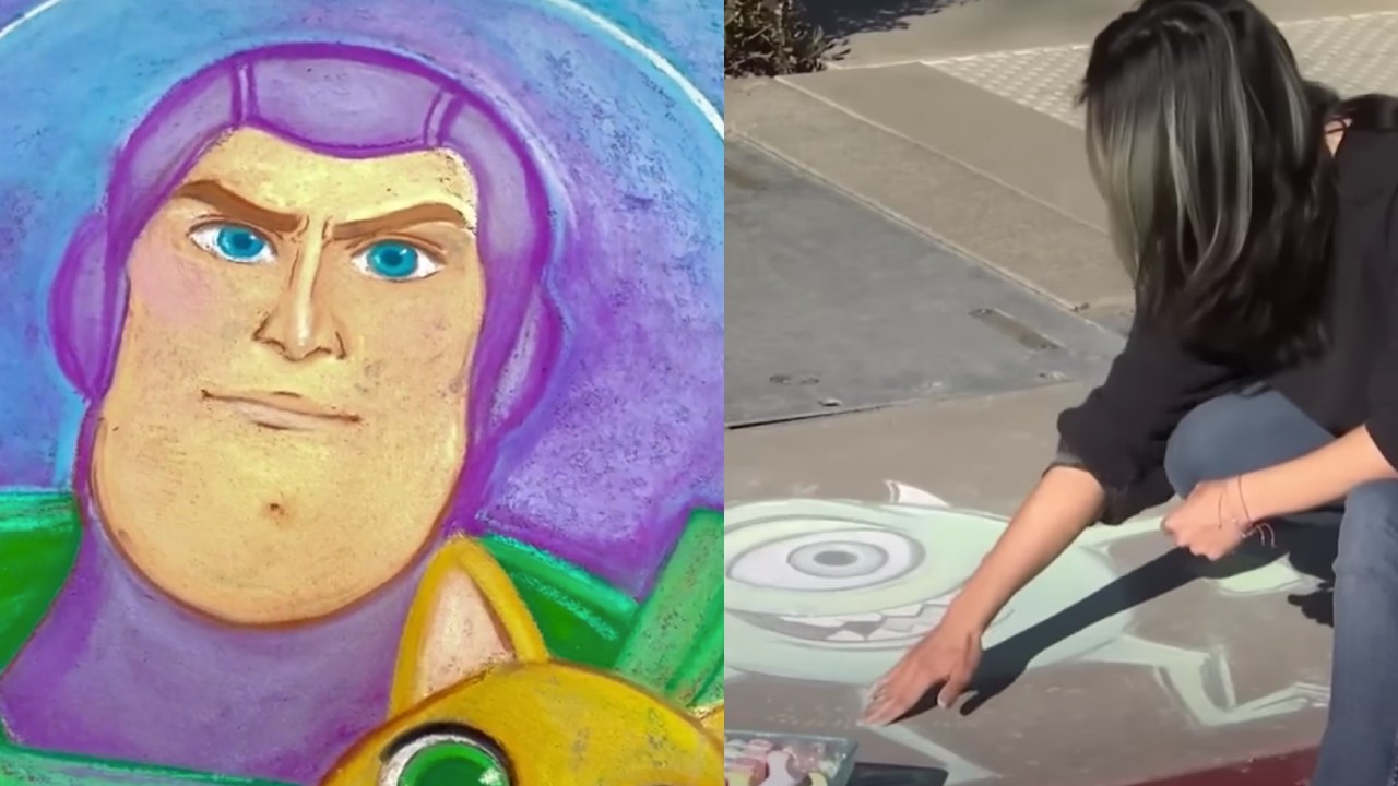 Joven Pixar personajes dibuja