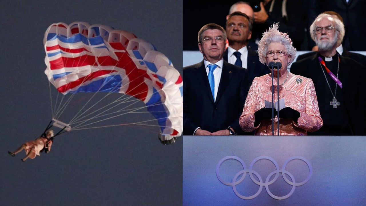Reina Isabel se aventó helicoptero juegos olimpicos