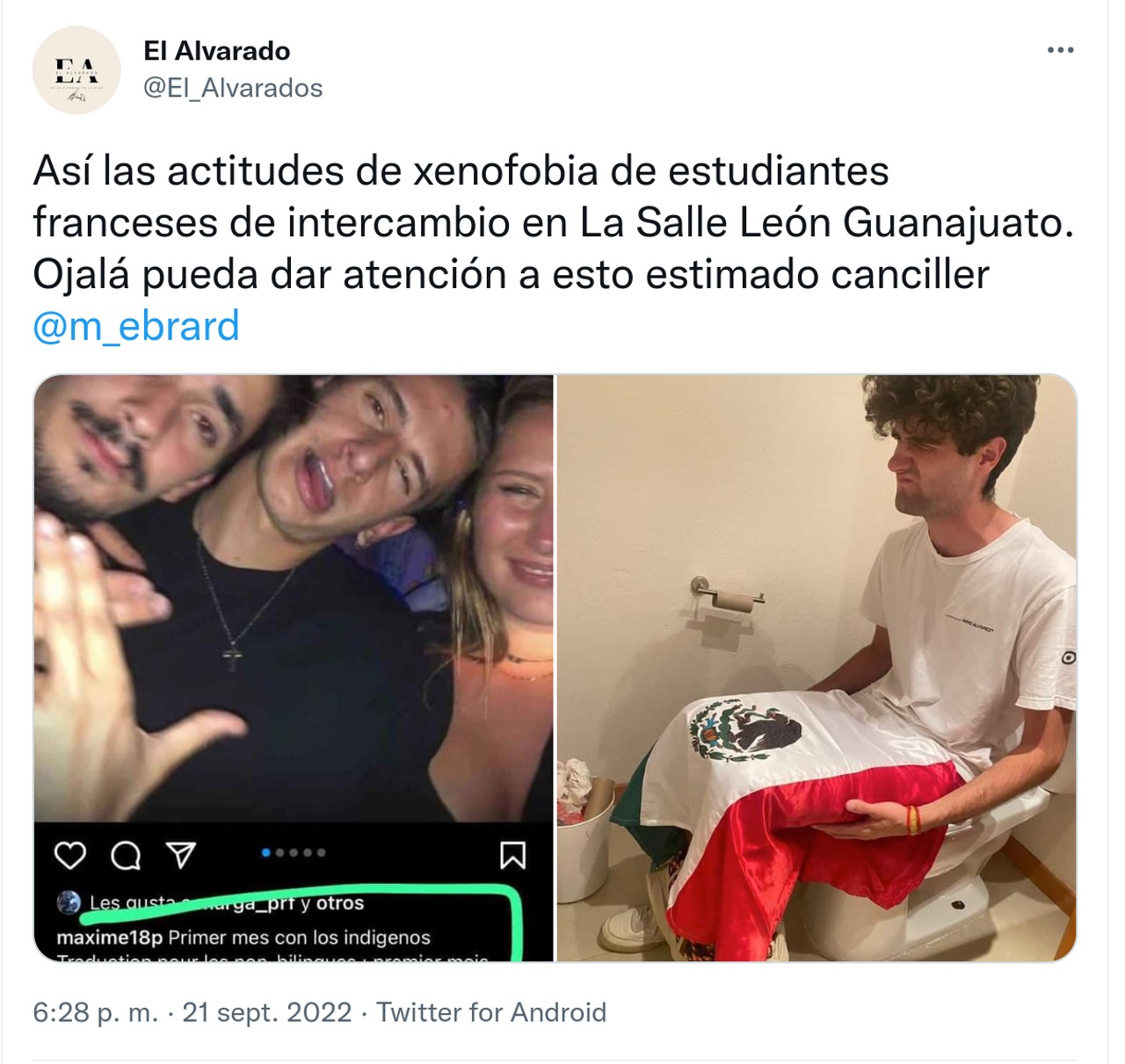 Estudiantes franceses mexicanos regresan a su pais rascitas
