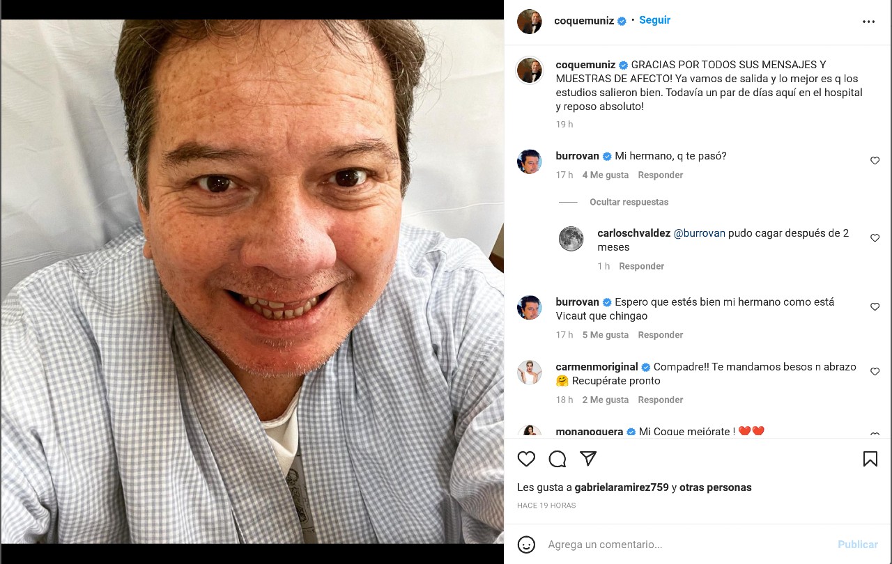 hospitalizan Jorge Muñiz estado de salud