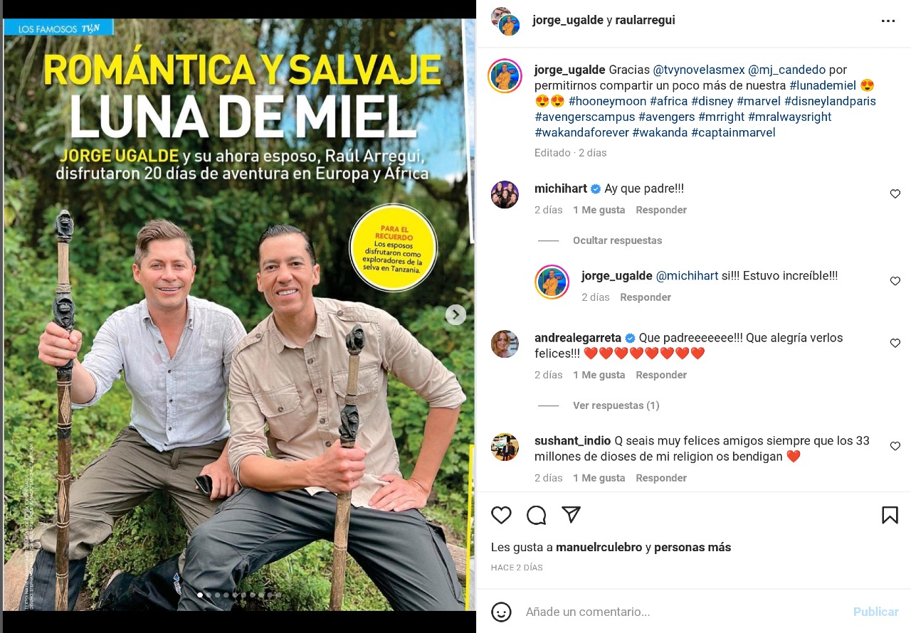 Jorge Ugalde esposo luna de miel africa