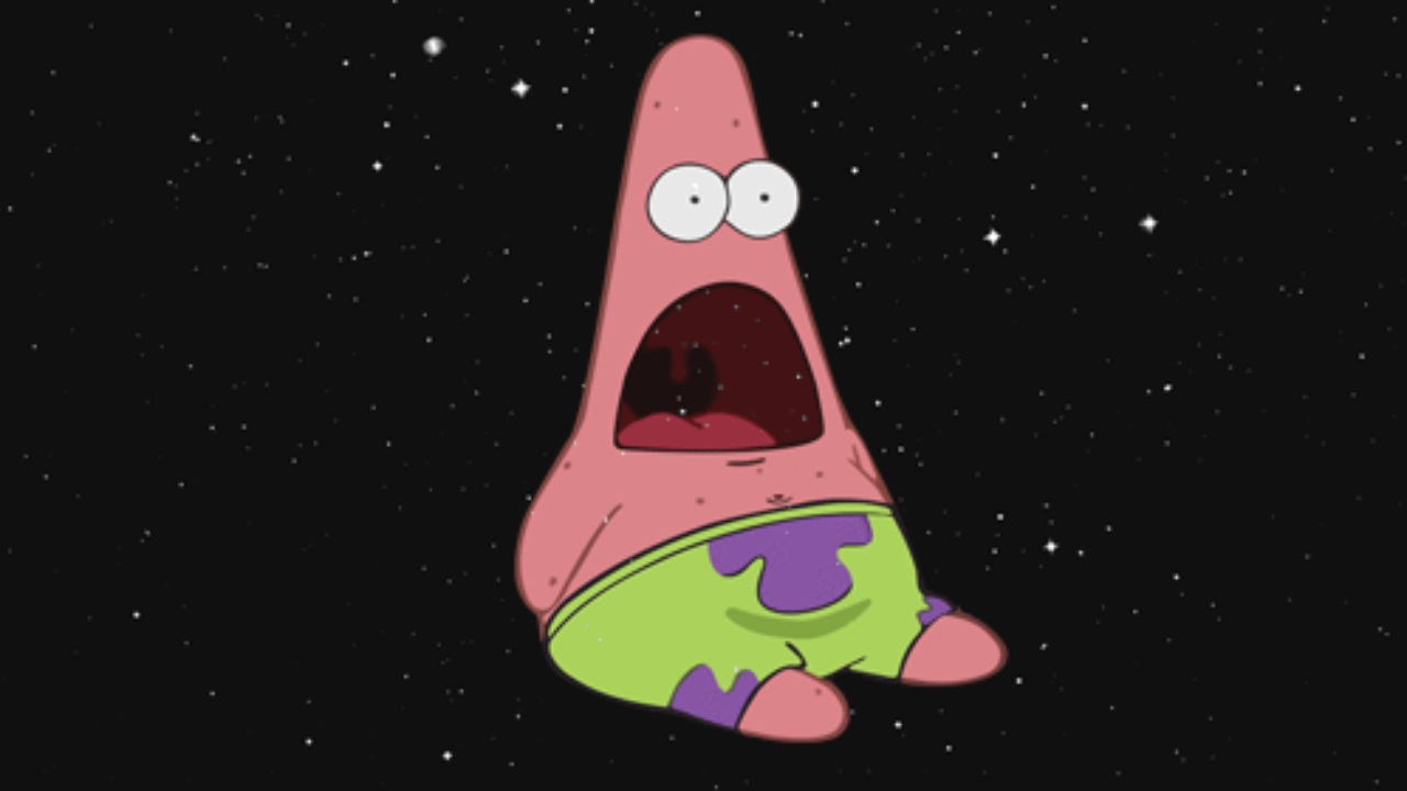 Meme Patricio Estrella omg susto
