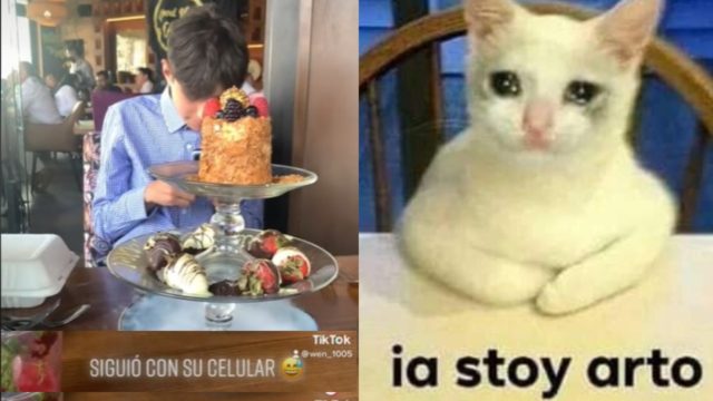 Niño inexpresivo viral festejo de cumpleaños