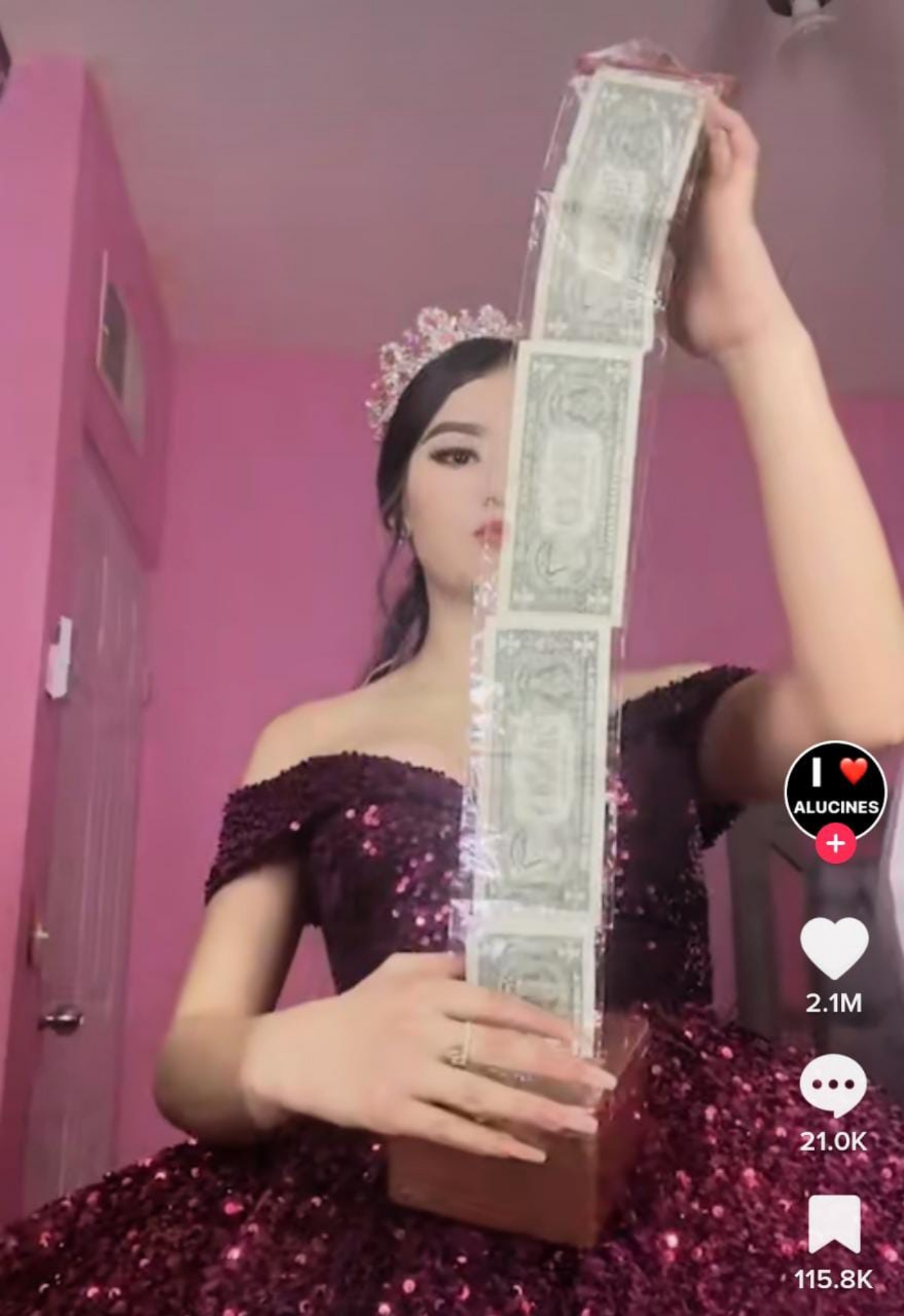 Quinceañera dinero regalado
