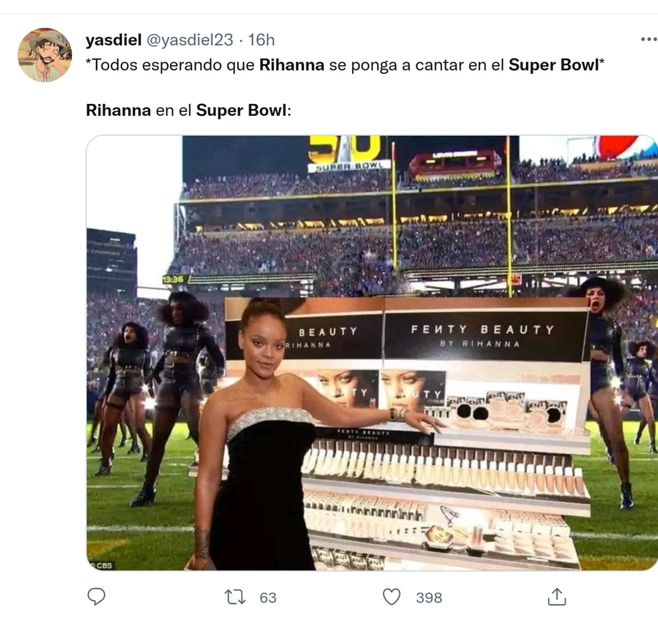 Rihanna Súper Bowl memeRihanna Súper Bowl meme