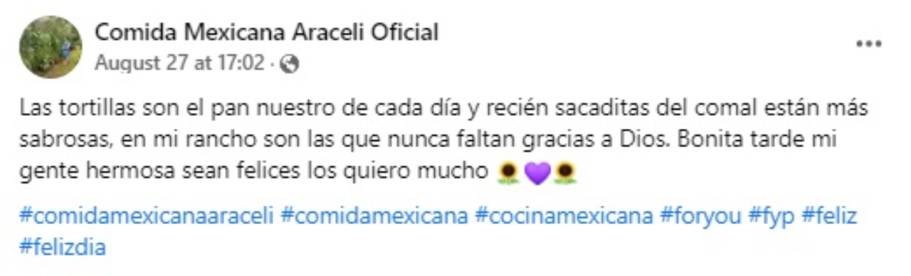 Extranjera critica que mexicanos comemos tortilla
