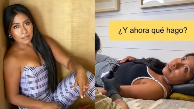 Yalitza se hace tatuaje brazo colibri