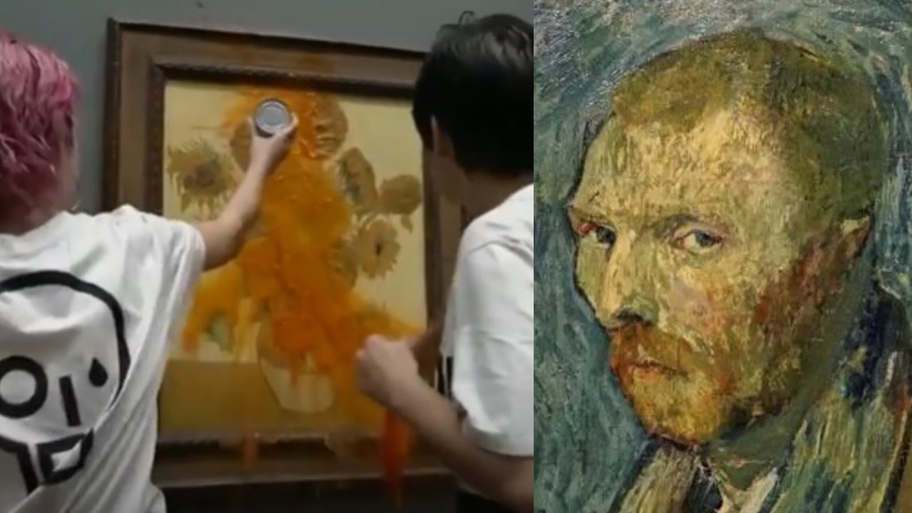 activistas lanzan sopa obra van gogh