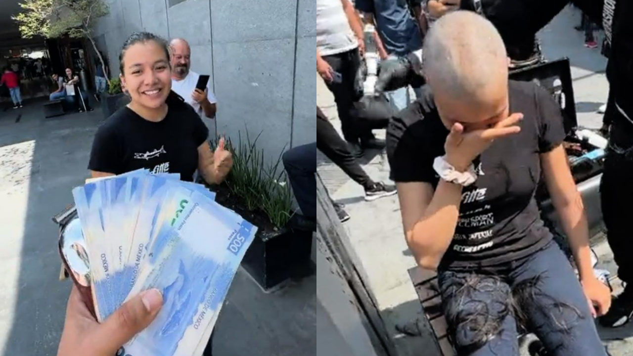 Chica se rapa TikTok