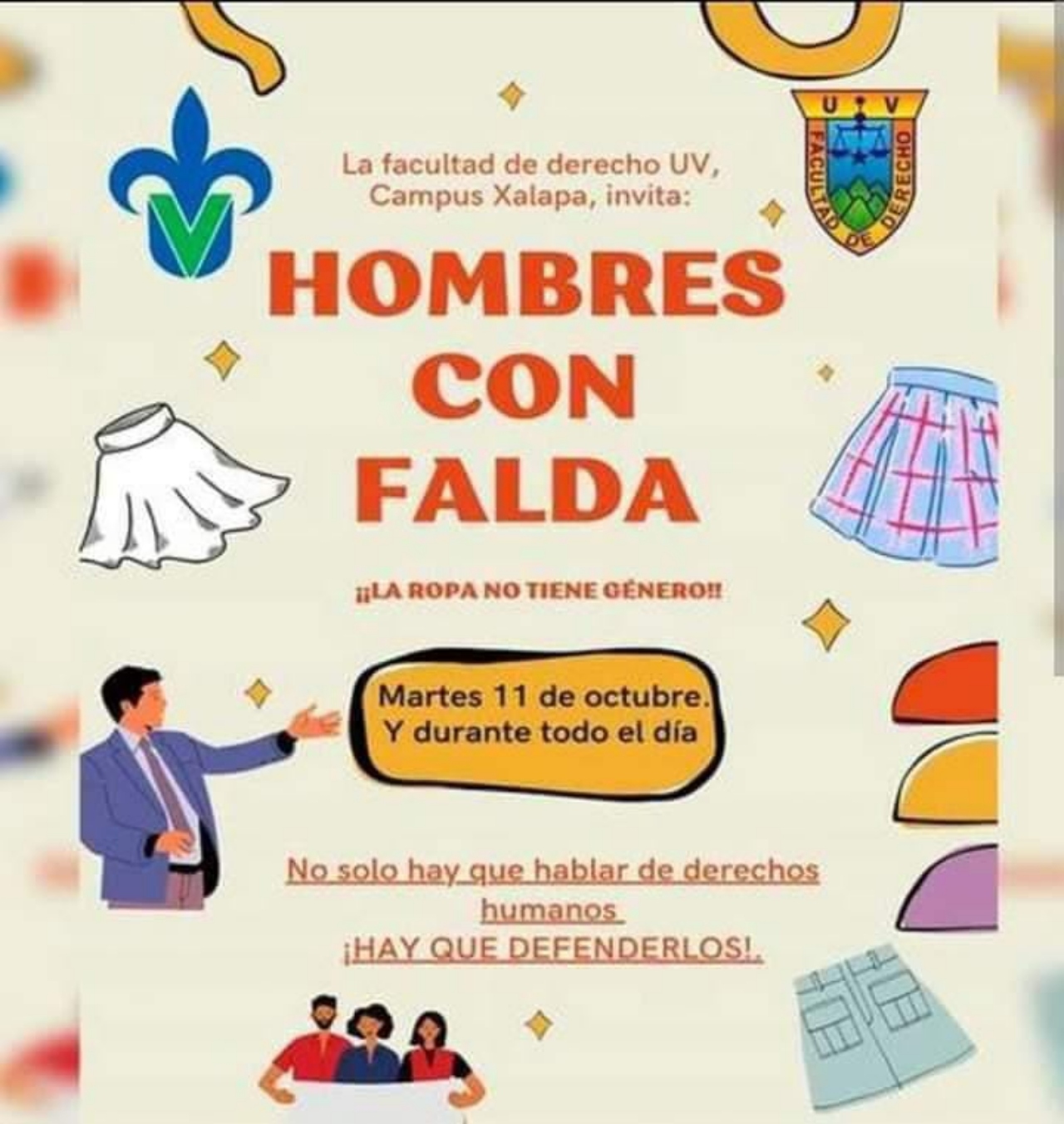 Convocatoria hombres con falda