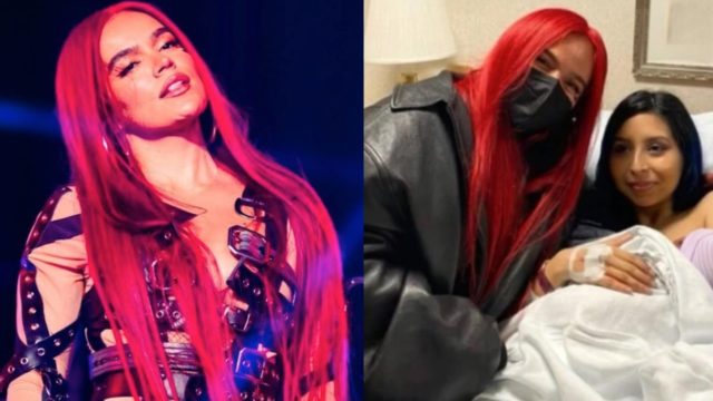 Karol G se reúne con la fanática que dio a luz a su bebito en su concierto