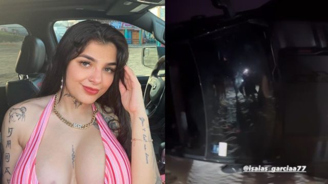 Karely Ruiz sufre accidente automovilistico camioneta