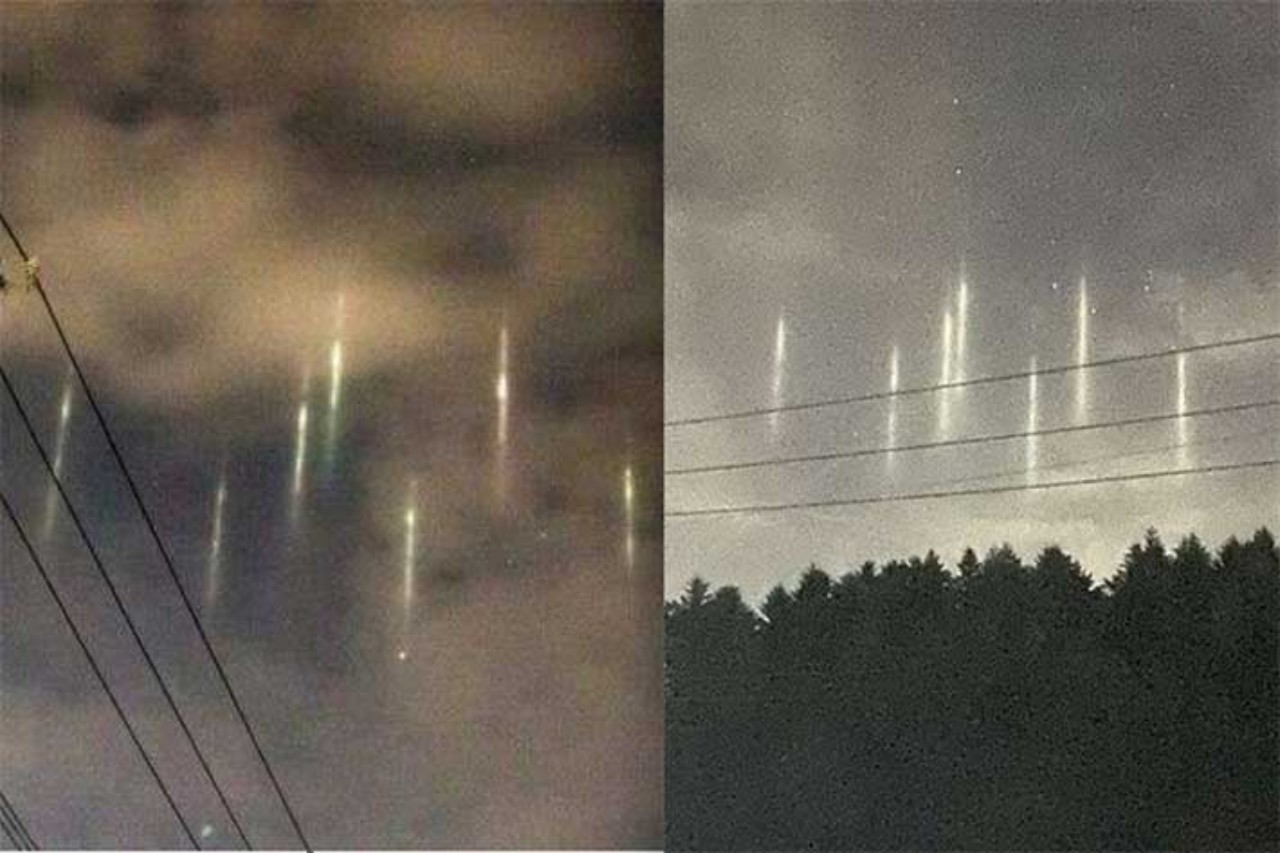 Aparecen luces extrañas cielo Filipinas japon