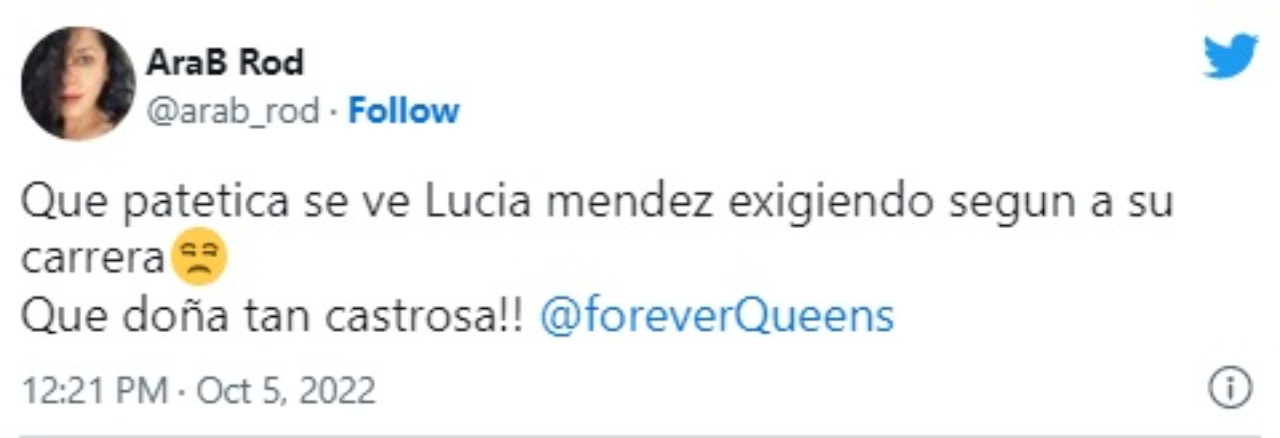 Lucia Mendez tweet tachan payasa