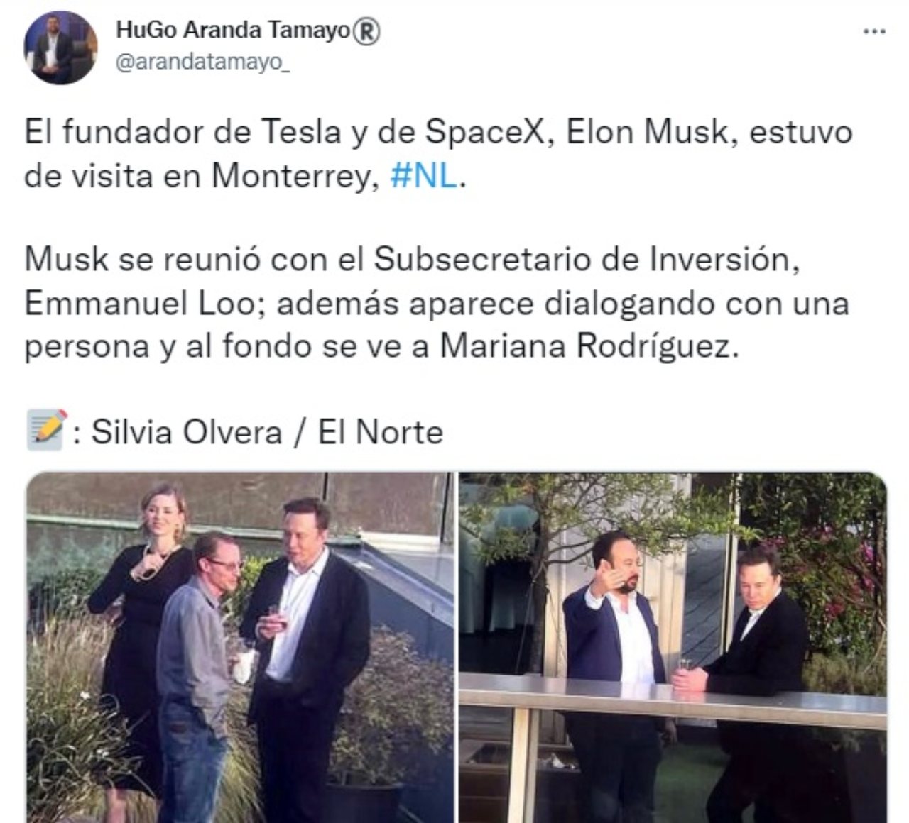 Fotos reunion Mariana Rodriguez Elon Musk