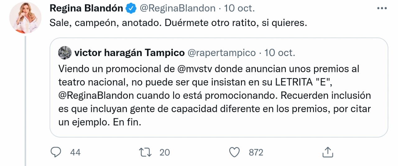 Regina Blandón sujeto lenguaje inclusivo