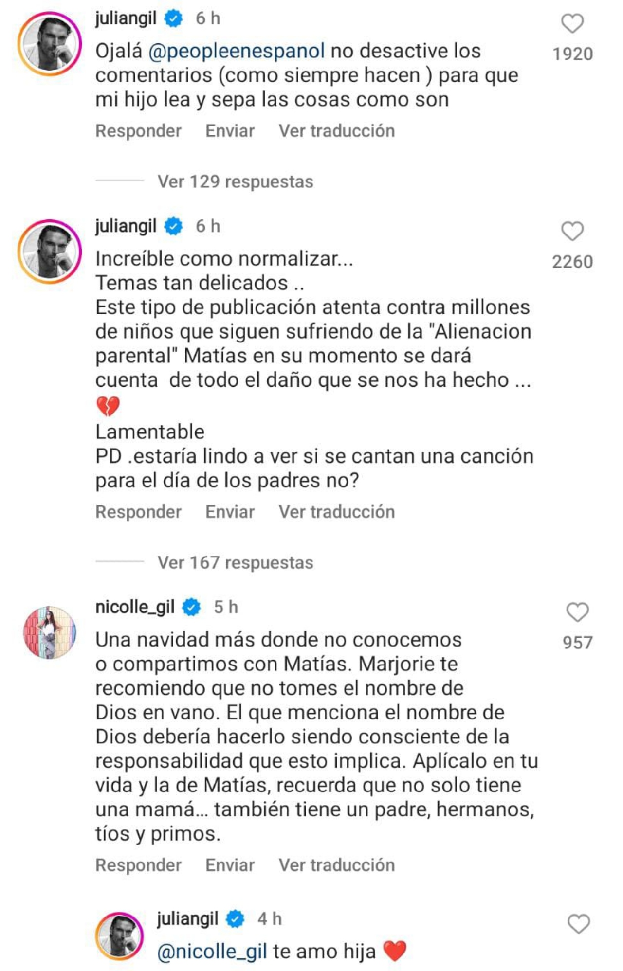 Julián Gil comentario