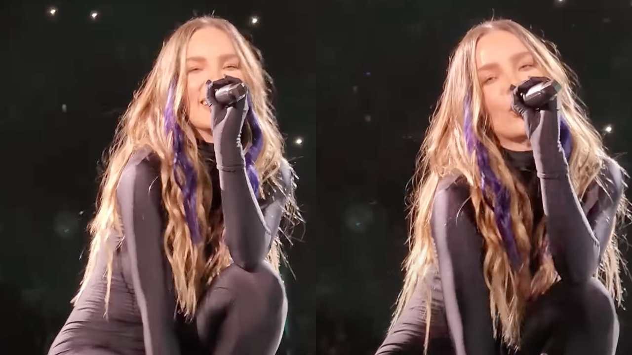 Belinda deslumbra por su belleza en concierto, pero hombres la critican