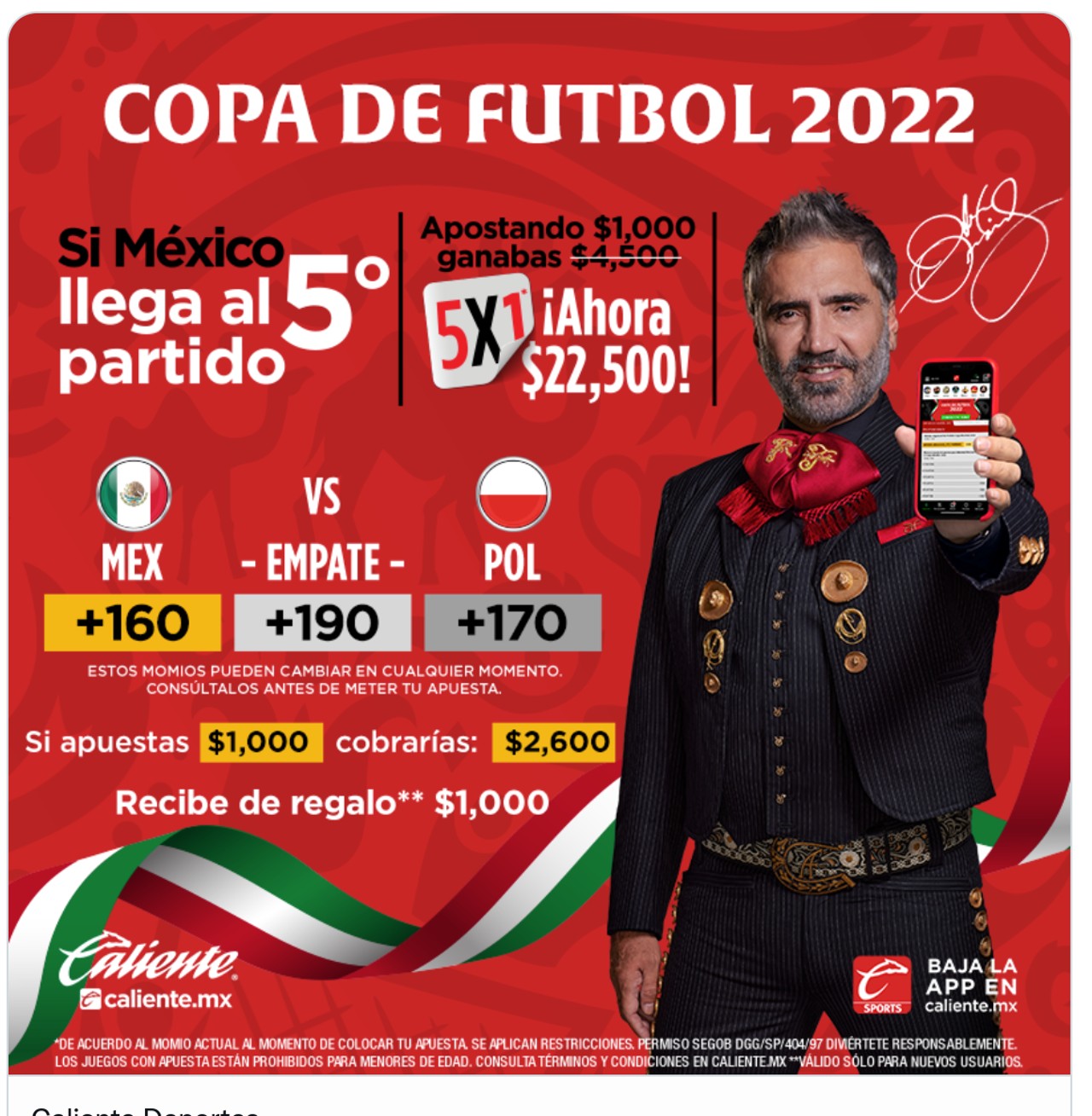 Alejandro Fernández Caliente Qatar promociones