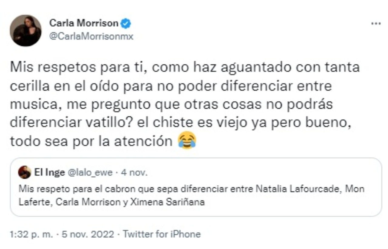 Carla Morrison enojada confudieron Mon Laferte