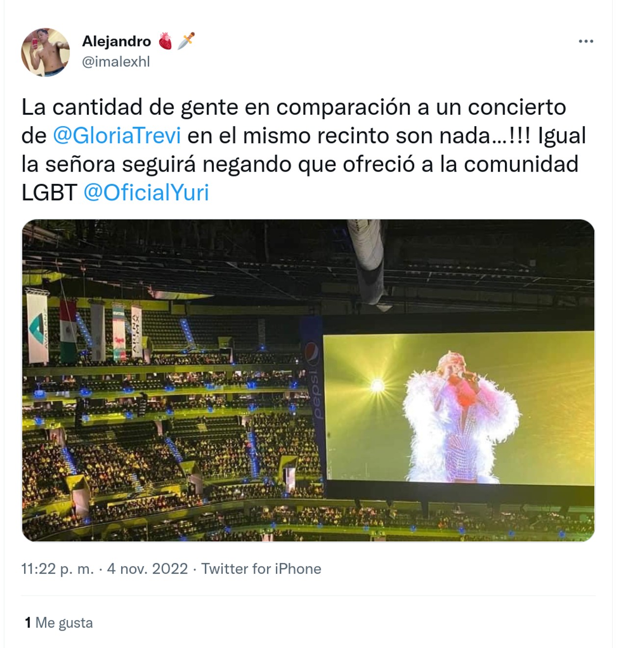 Yuri Concierto Trevi twitter