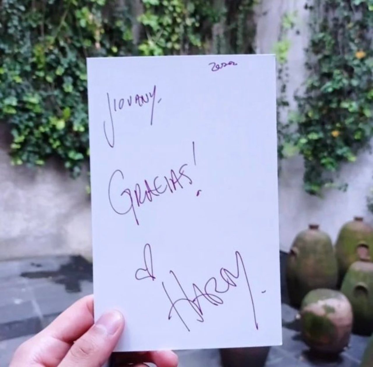 Harry Styles dando autografos fans CDMX