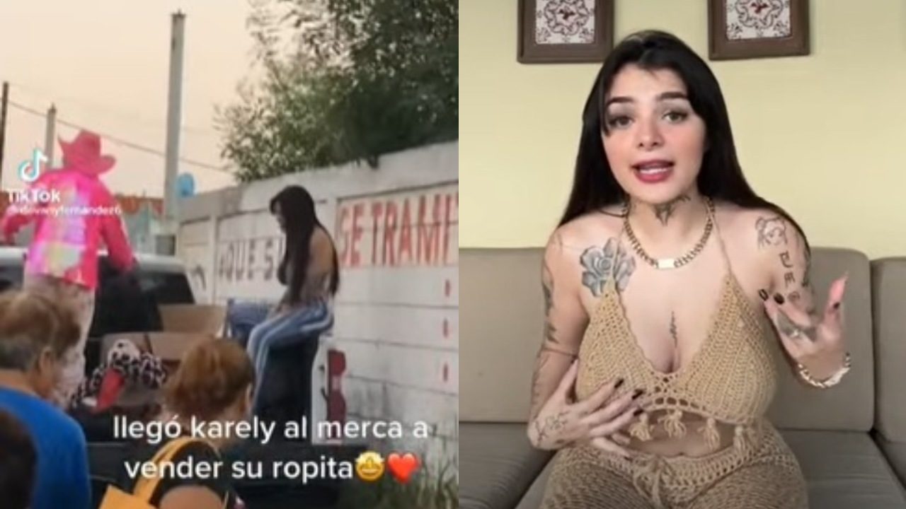 Karely Ruiz vende ropa tianguis corren