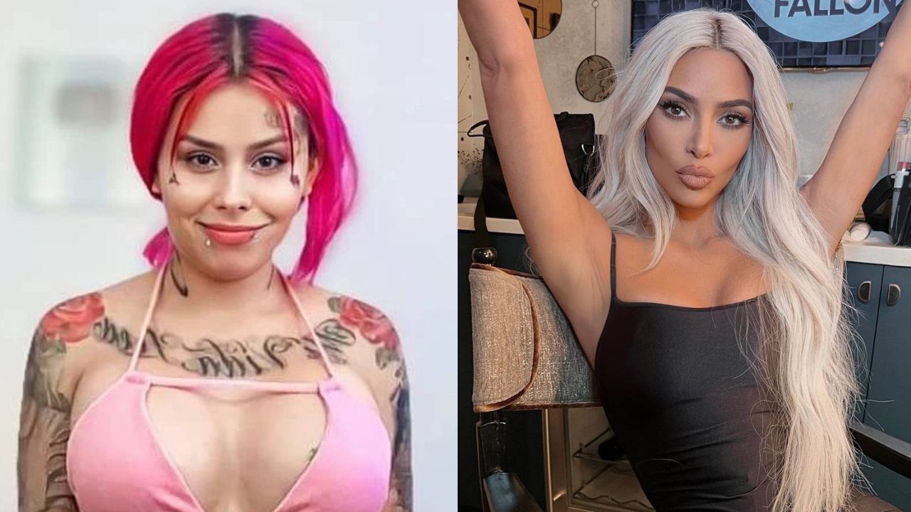 Mona pinta pelo rubia Kim Kardashian