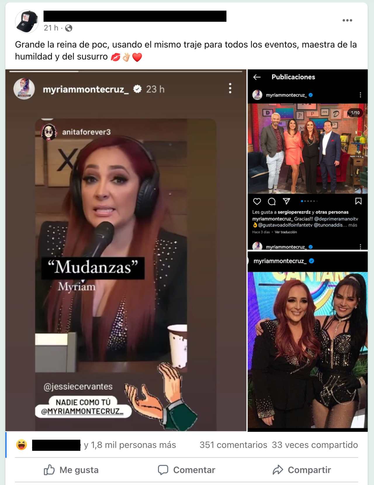 Myriam recibe burlas por usar siempre el mismo traje