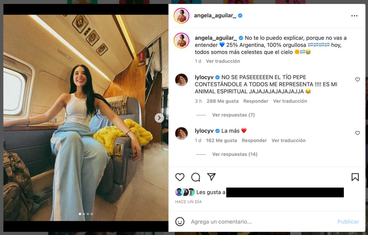 Ángela Aguilar se hace la argentina