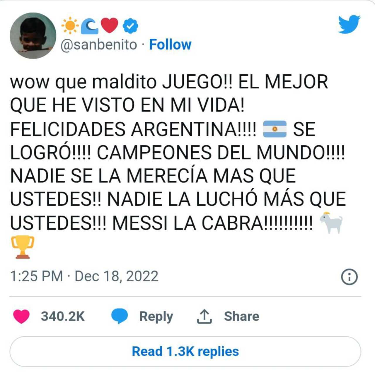 Bad Bunny festeja Argentina 
