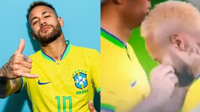 Neymar inhalando sustancia extraÃ±a pleno partido