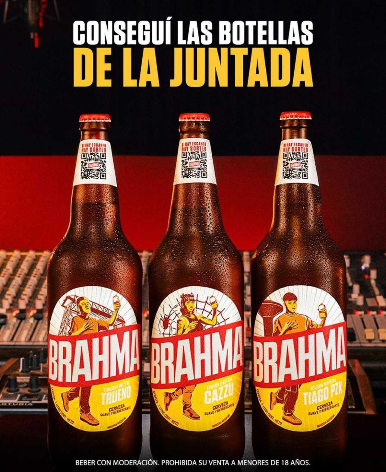 Cerveza con la cara de Cazzu