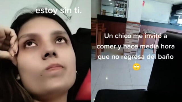 Chica cuenta restaurante