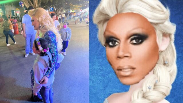 Confunden drag queen Elsa Frozen niÃ±os