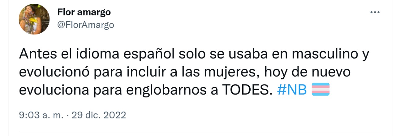 Flor Amargo español lenguaje inclusovo