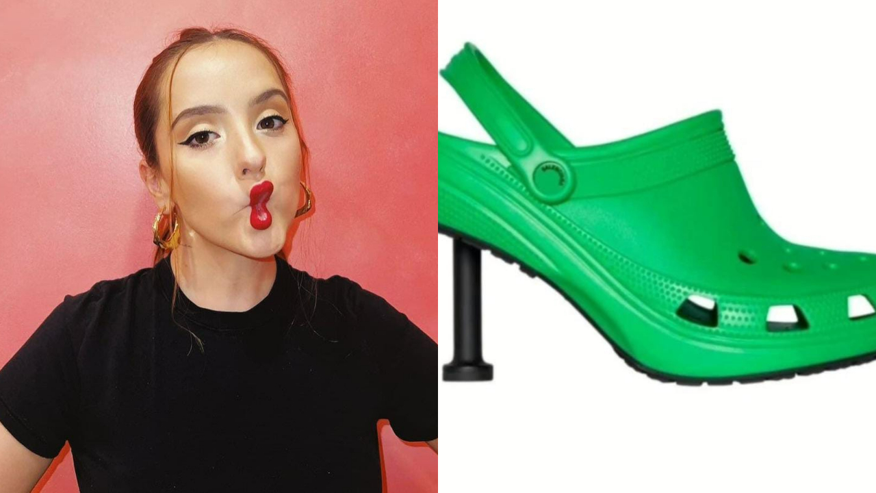 Evaluna crocs Balenciaga