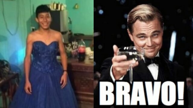 Joven celebra xv años vestido quinceañera