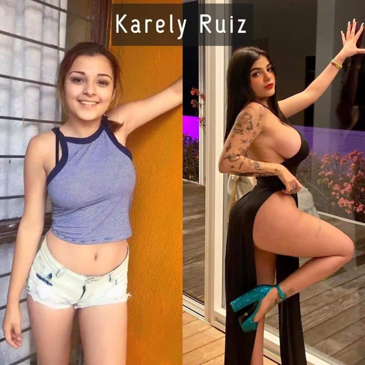 Karely Ruiz antes ahora cirugias influencers