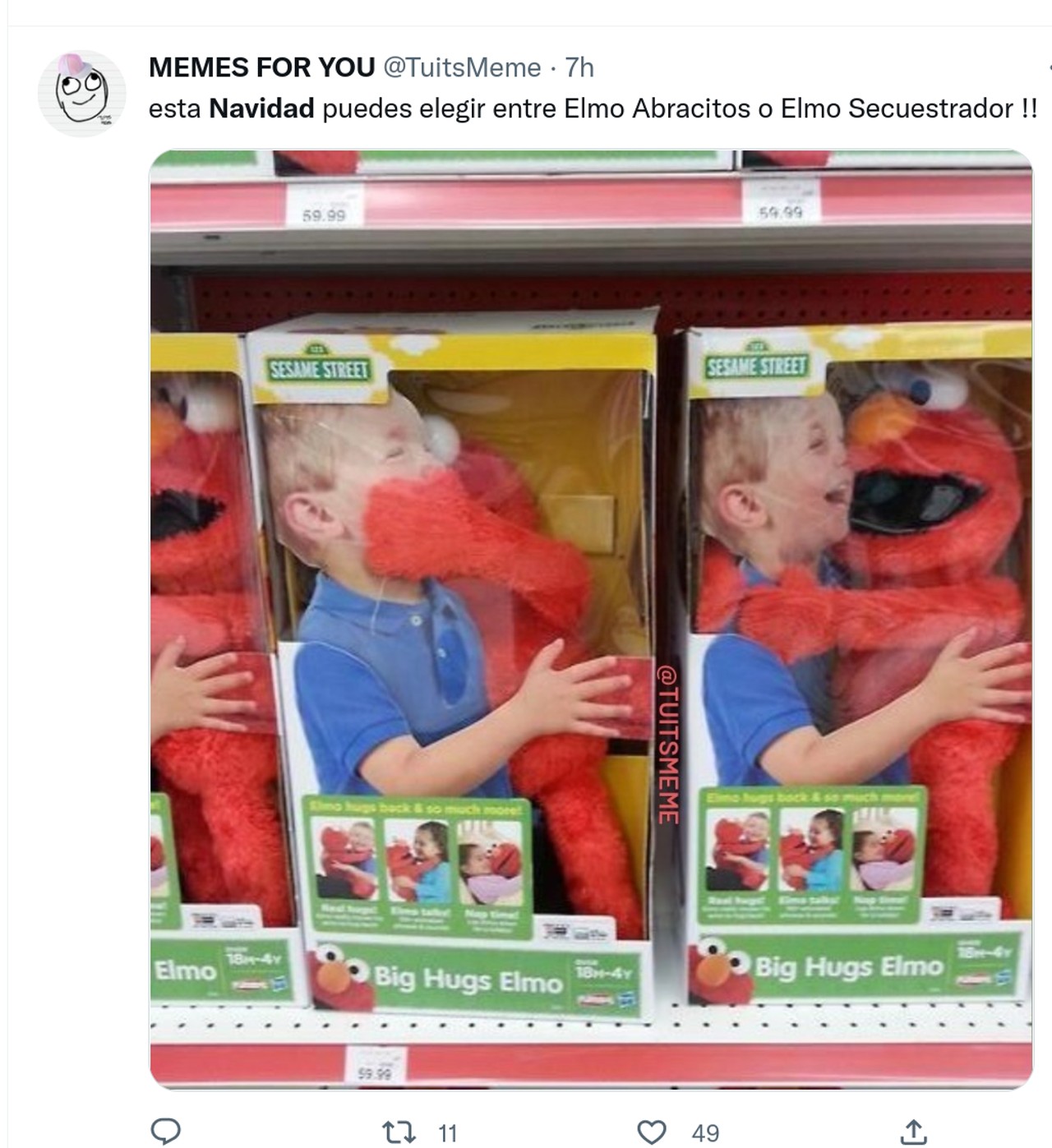 memes navidad cena abuelos elmo