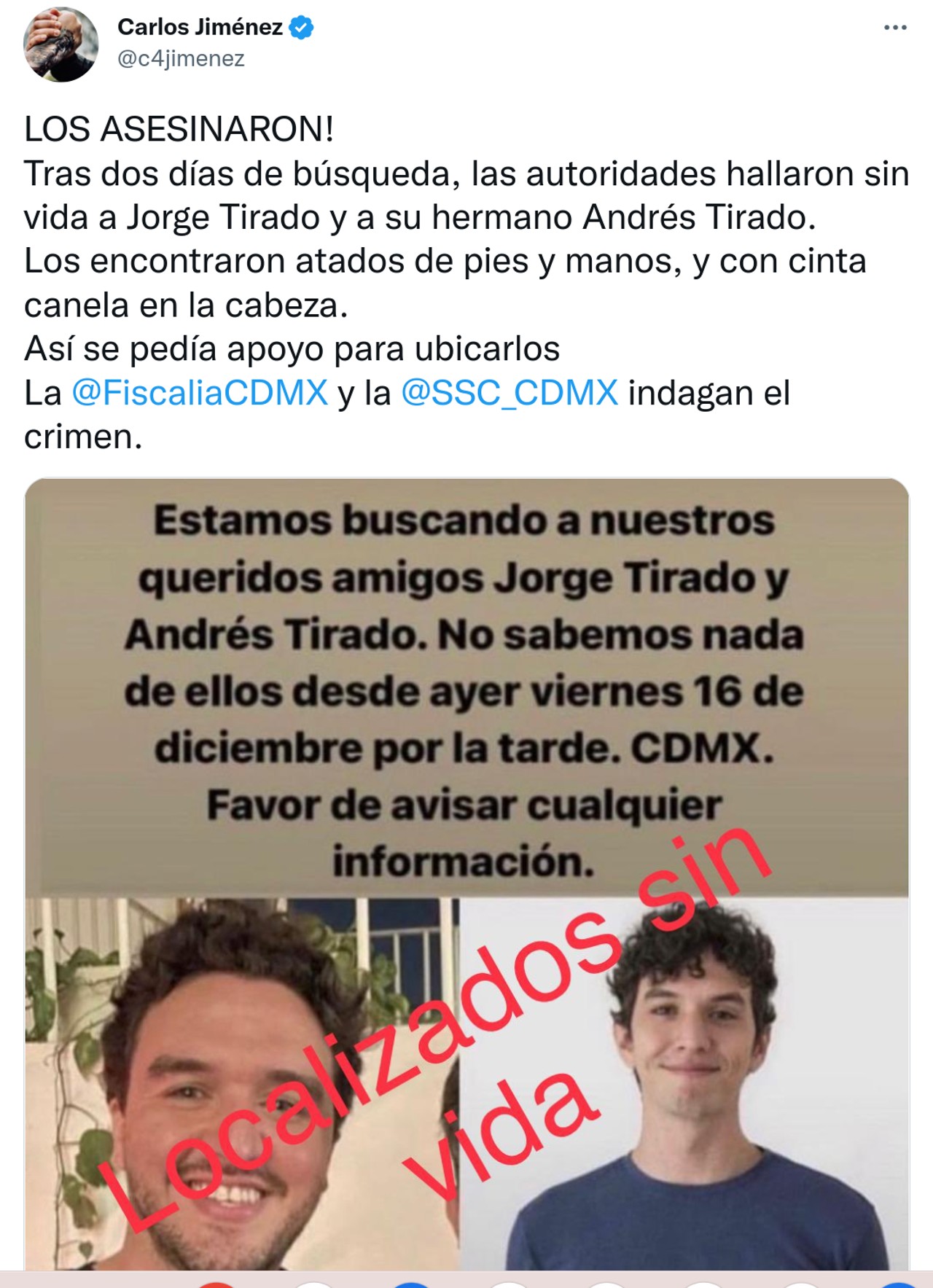Andrés tirado hermano